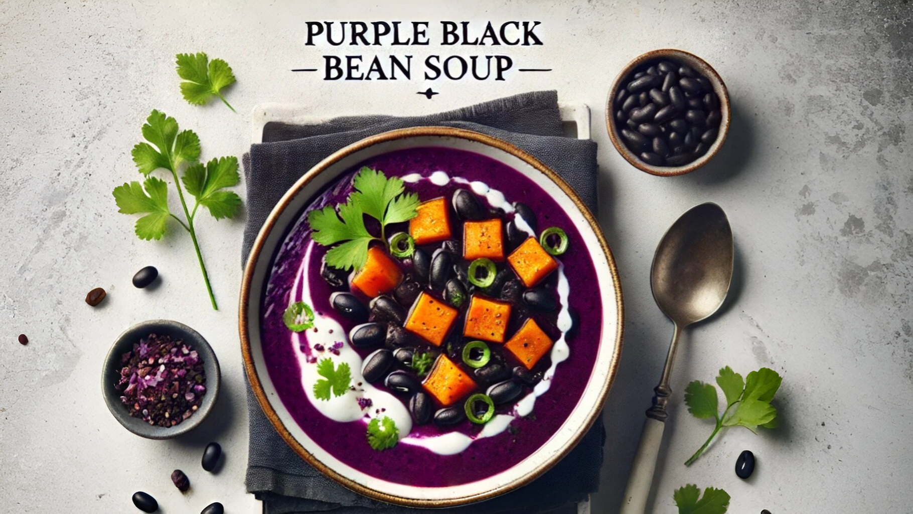 Purple Black Bean Soup